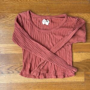 Rudy Jude - Adult Pointelle Sissy Top - Rust - Size M